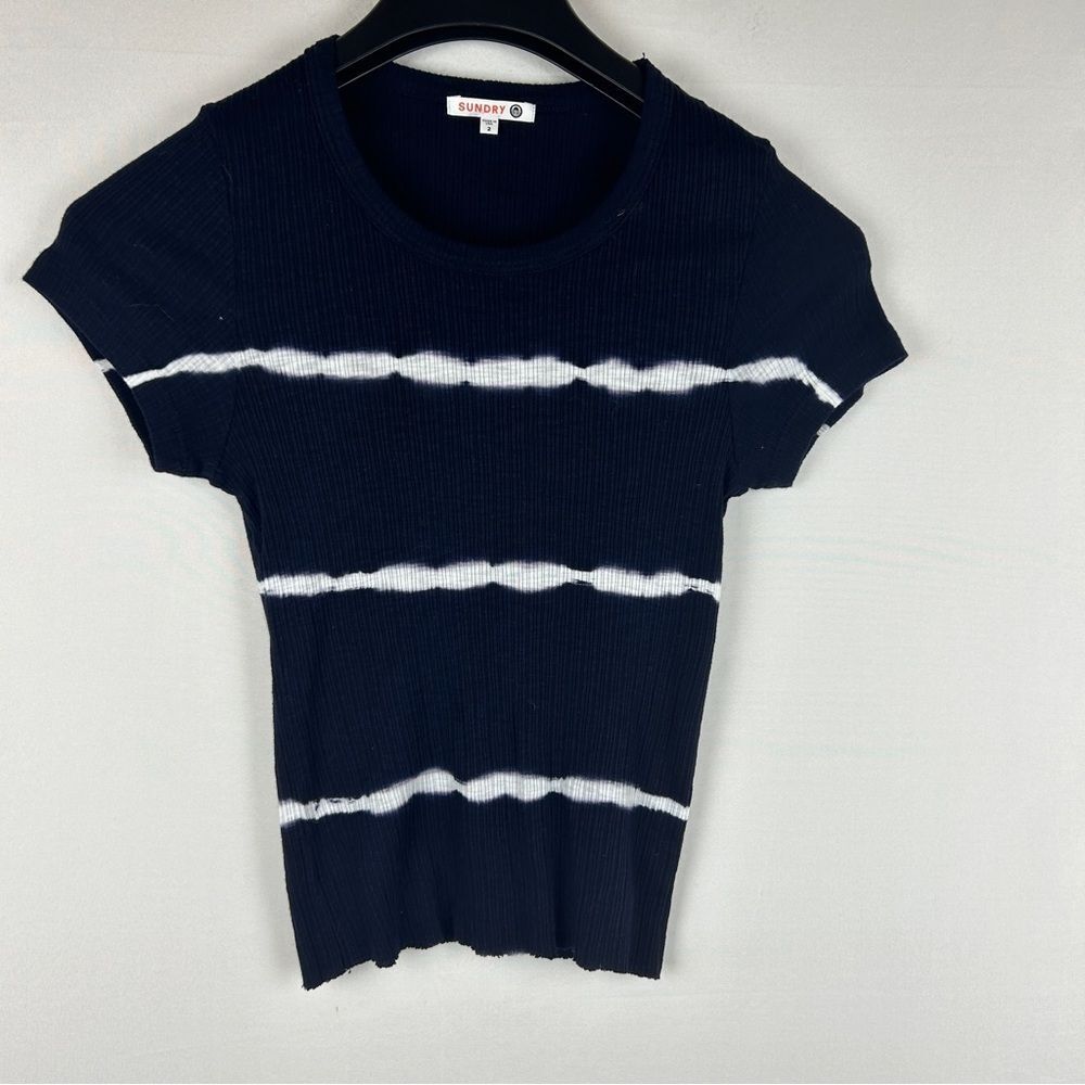 Sundance textured knit tie dye cropped top size 2